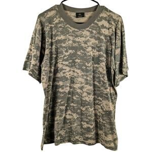 ACU Digital Camo T-Shirt Large Made in USA Army UCP Military Tee 50/50 Cotton